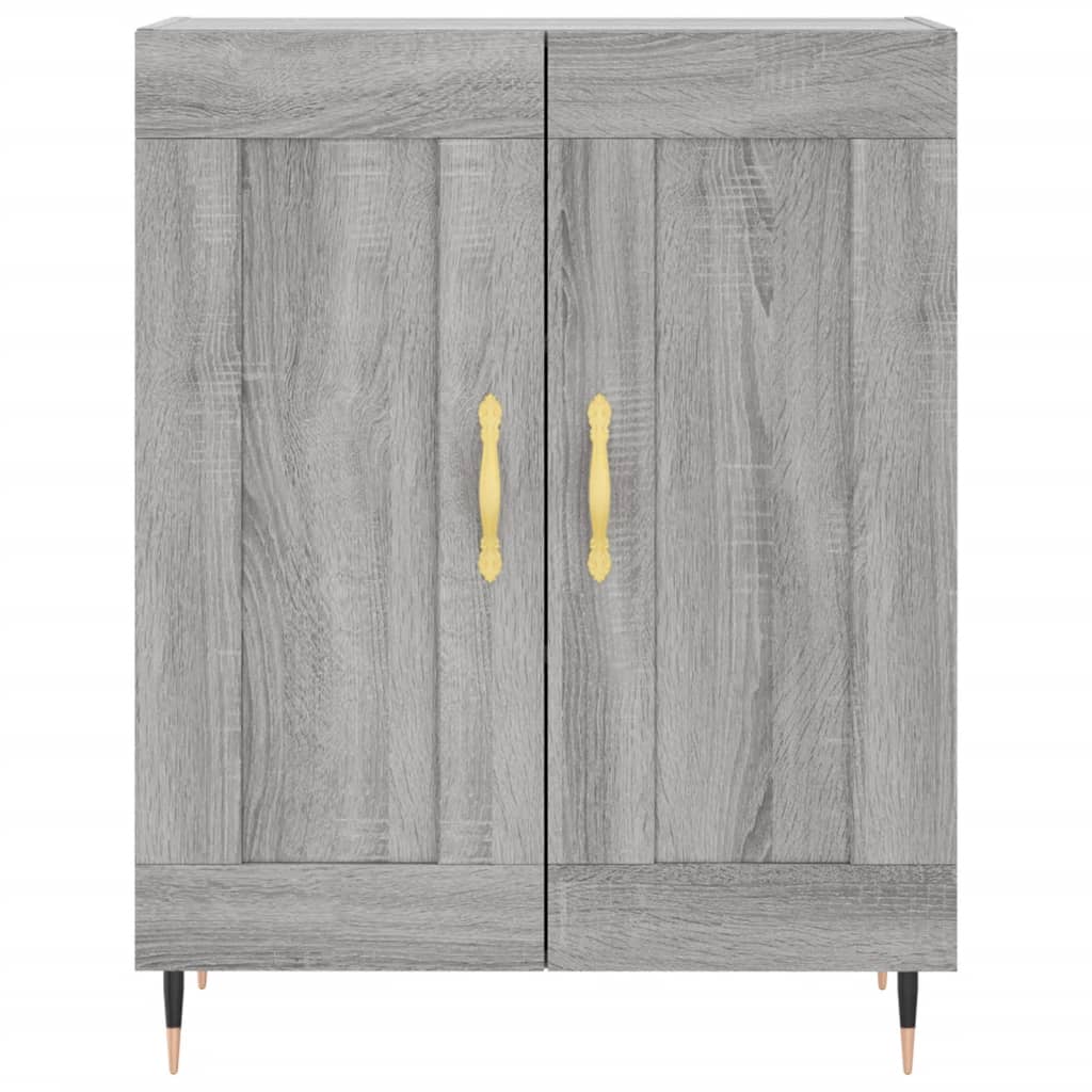 Dressoir 69,5X34X90 Cm Bewerkt Hout Eikenkleurig Grijs sonoma