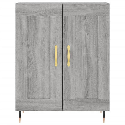 Dressoir 69,5X34X90 Cm Bewerkt Hout Eikenkleurig Grijs sonoma