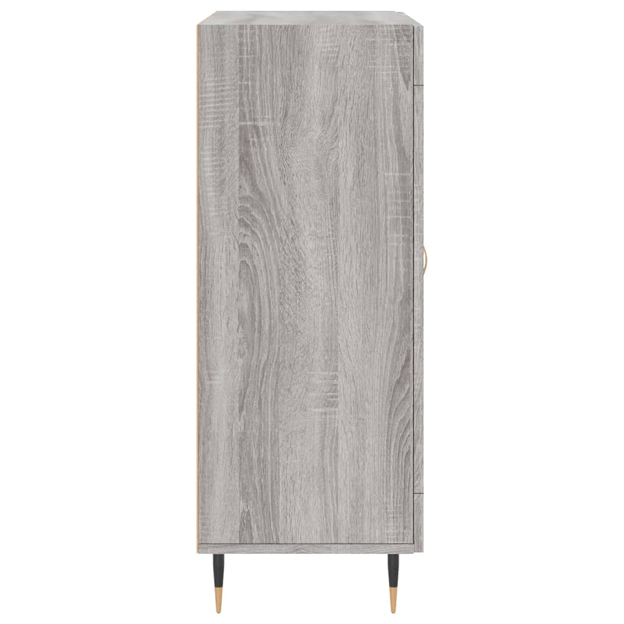 Dressoir 69,5X34X90 Cm Bewerkt Hout Eikenkleurig Grijs sonoma