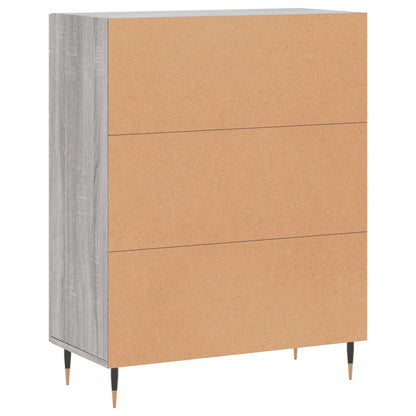Dressoir 69,5X34X90 Cm Bewerkt Hout Eikenkleurig Grijs sonoma