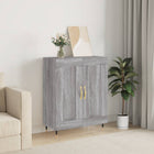 Sideboard 69.5x34x90 cm engineered wood grey Sonoma oak look