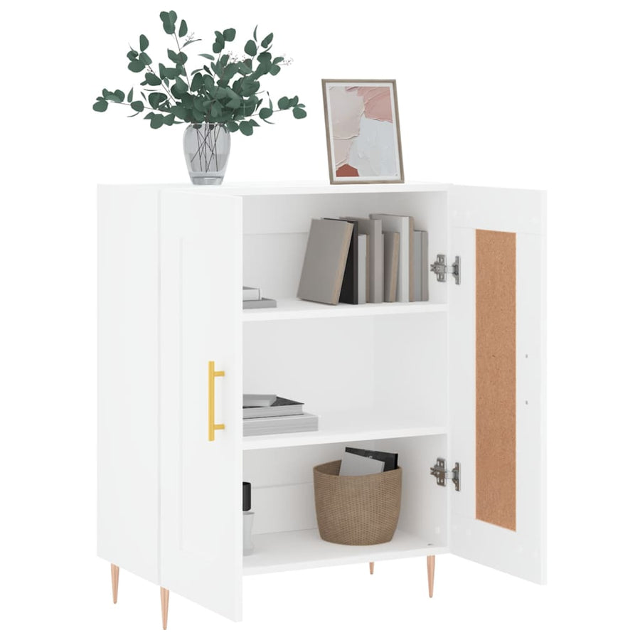 Dressoir 69,5X34X90 Cm Bewerkt Hout Wit