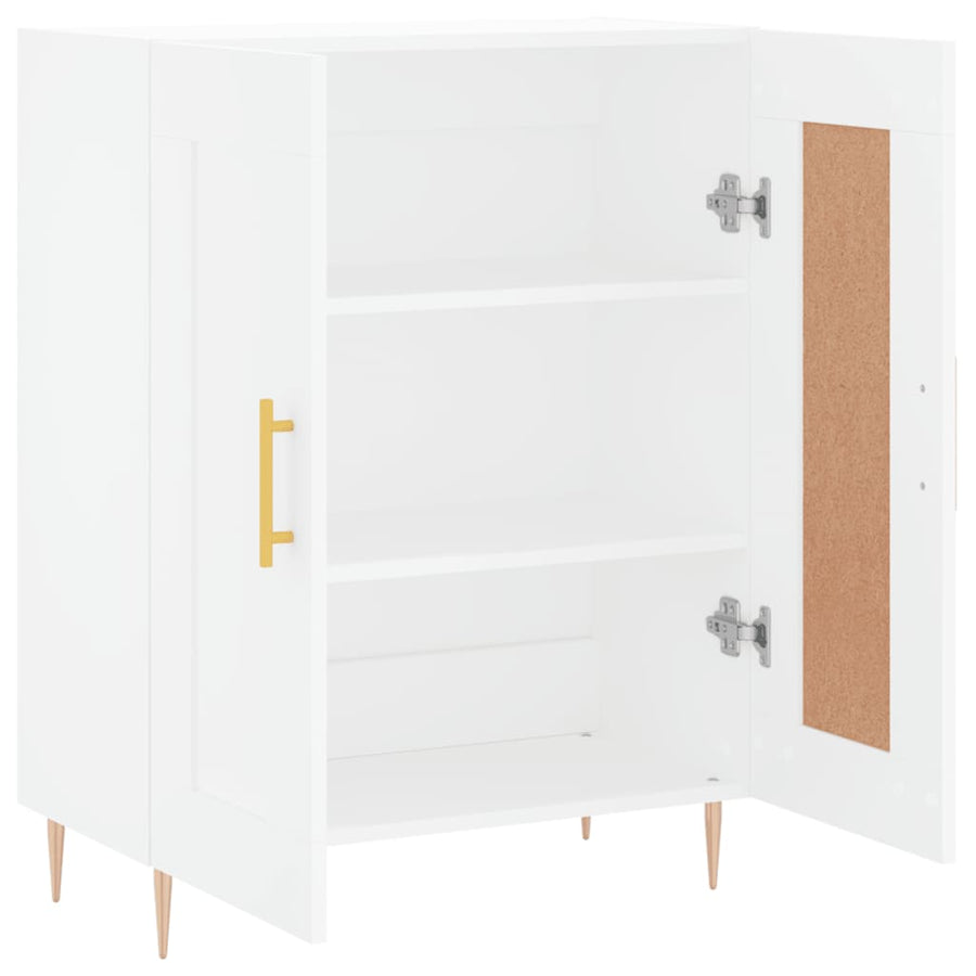 Dressoir 69,5X34X90 Cm Bewerkt Hout Wit