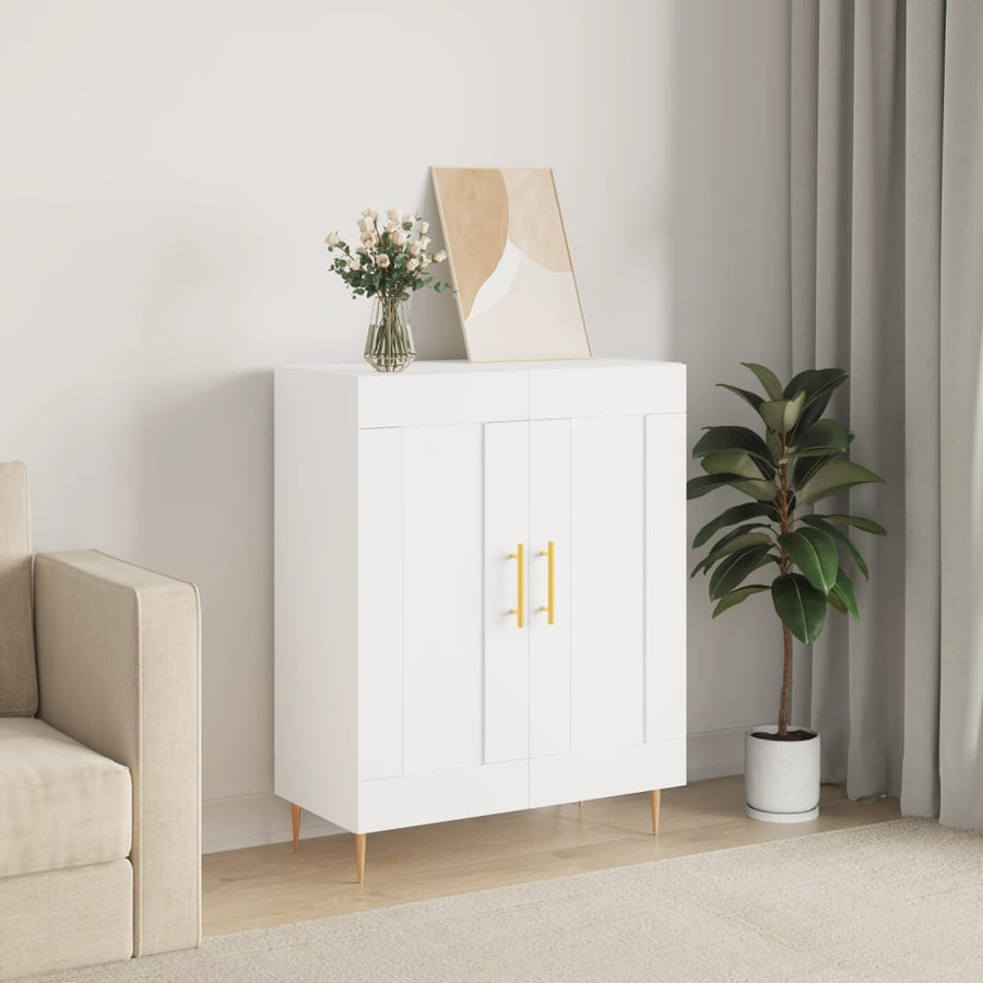 Dressoir 69,5X34X90 Cm Bewerkt Hout Wit