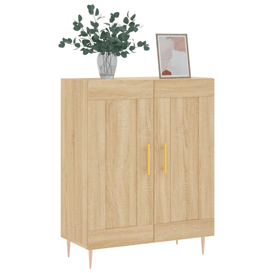 Dressoir 69,5X34X90 Cm Bewerkt Hout Sonoma Eikenkleurig