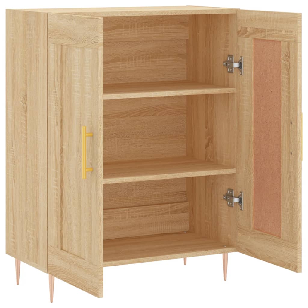 Dressoir 69,5X34X90 Cm Bewerkt Hout Sonoma Eikenkleurig