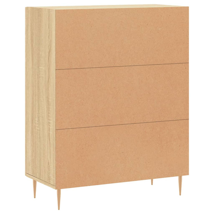 Dressoir 69,5X34X90 Cm Bewerkt Hout Sonoma Eikenkleurig