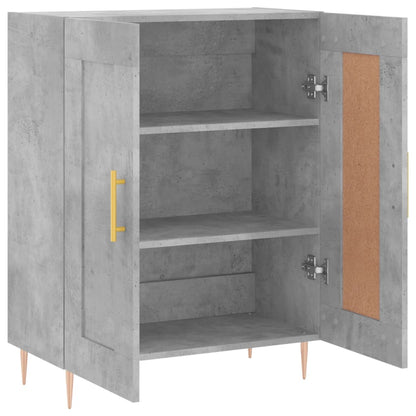 Dressoir 69,5X34X90 Cm Bewerkt Hout Betongrijs