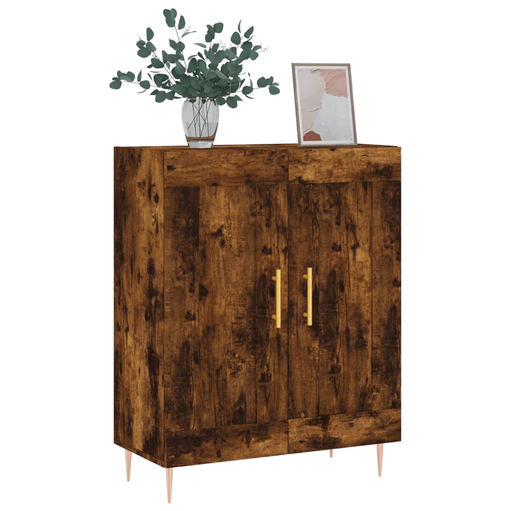 Dressoir 69,5x34x90 cm bewerkt hout gerookt eikenkleurig