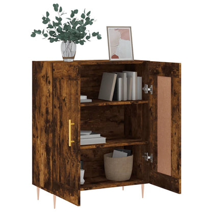 Dressoir 69,5x34x90 cm bewerkt hout gerookt eikenkleurig