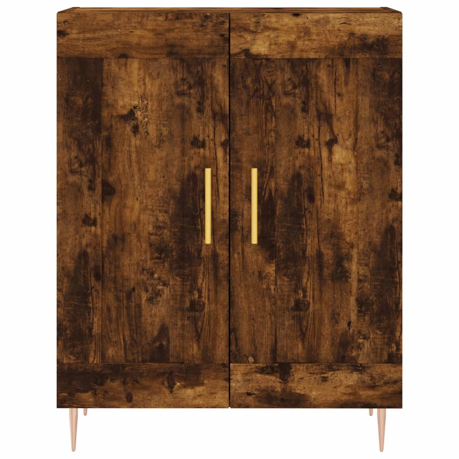 Dressoir 69,5x34x90 cm bewerkt hout gerookt eikenkleurig