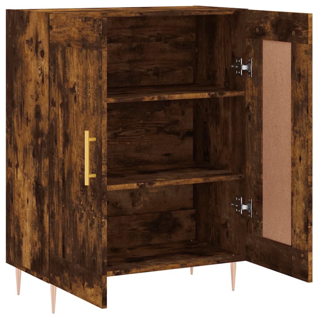 Dressoir 69,5x34x90 cm bewerkt hout gerookt eikenkleurig
