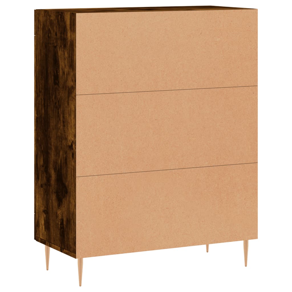 Dressoir 69,5x34x90 cm bewerkt hout gerookt eikenkleurig
