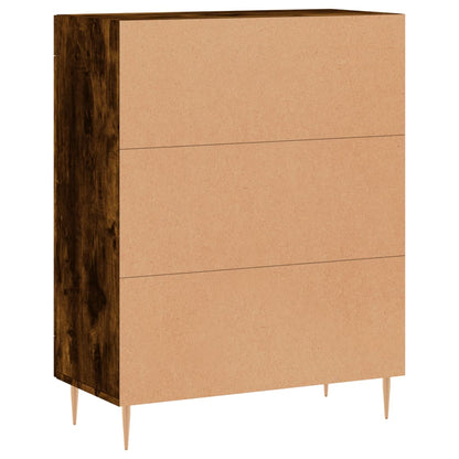 Dressoir 69,5x34x90 cm bewerkt hout gerookt eikenkleurig