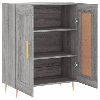 Dressoir 69,5X34X90 Cm Bewerkt Hout Eikenkleurig Grijs sonoma