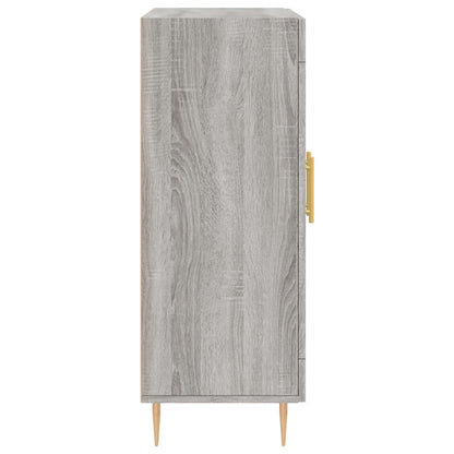 Dressoir 69,5X34X90 Cm Bewerkt Hout Eikenkleurig Grijs sonoma