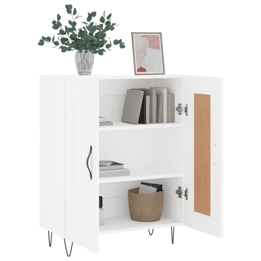 Dressoir 69,5X34X90 Cm Bewerkt Hout Wit