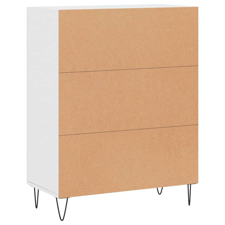 Dressoir 69,5X34X90 Cm Bewerkt Hout Wit