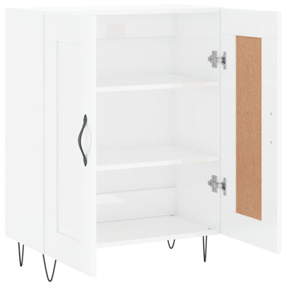 Dressoir 69,5X34X90 Cm Bewerkt Hout Hoogglans Wit