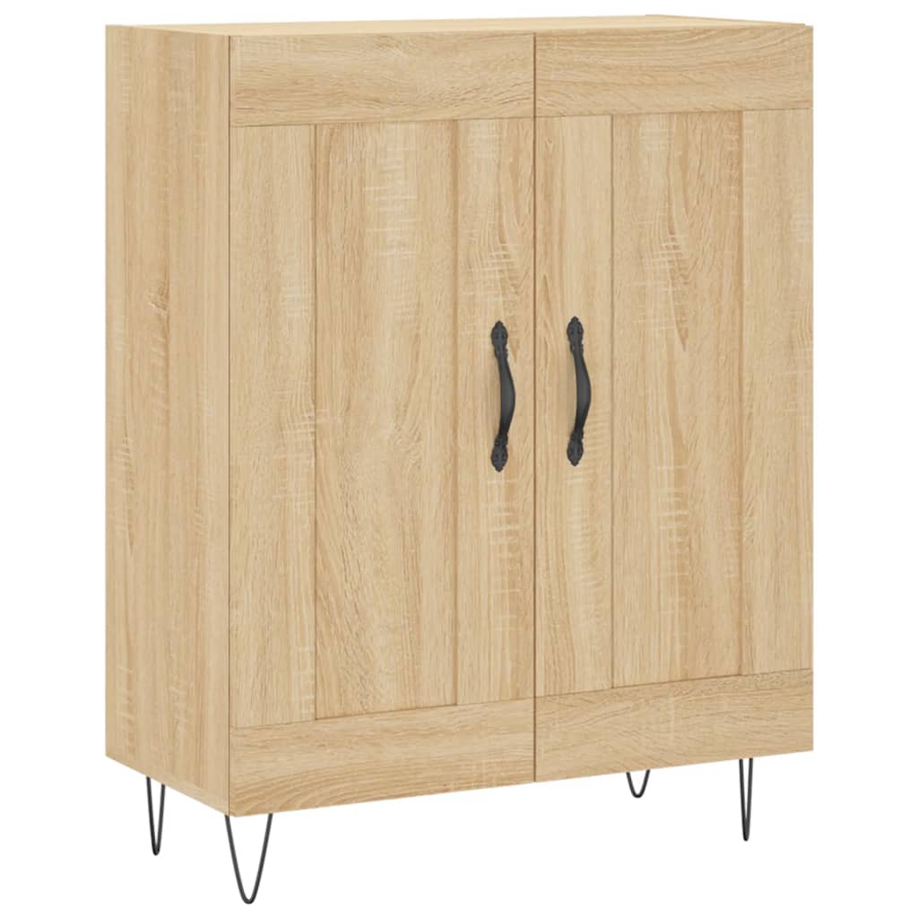 Dressoir 69,5X34X90 Cm Bewerkt Hout Kleurig Sonoma eiken