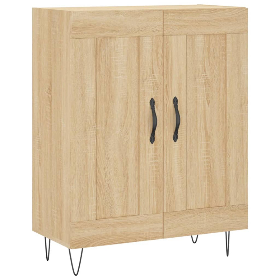 Dressoir 69,5X34X90 Cm Bewerkt Hout Kleurig Sonoma eiken