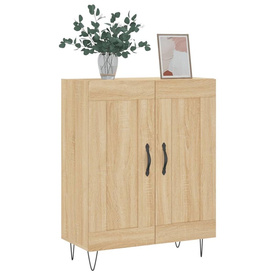 Dressoir 69,5X34X90 Cm Bewerkt Hout Kleurig Sonoma eiken