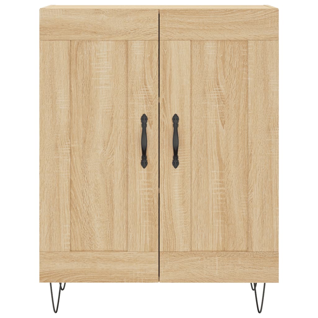 Dressoir 69,5X34X90 Cm Bewerkt Hout Kleurig Sonoma eiken