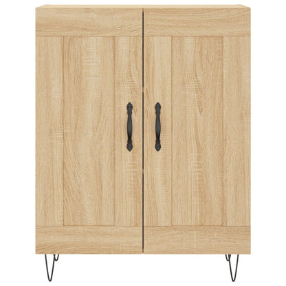 Dressoir 69,5X34X90 Cm Bewerkt Hout Kleurig Sonoma eiken