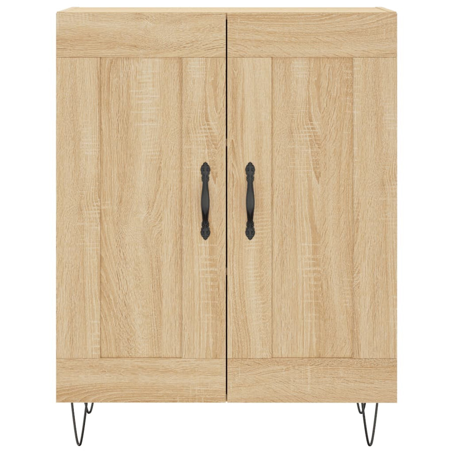 Dressoir 69,5X34X90 Cm Bewerkt Hout Kleurig Sonoma eiken