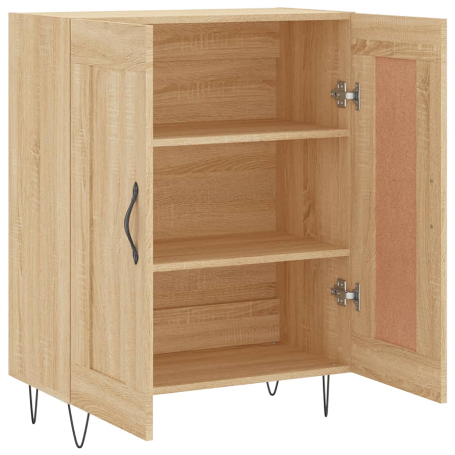 Dressoir 69,5X34X90 Cm Bewerkt Hout Kleurig Sonoma eiken