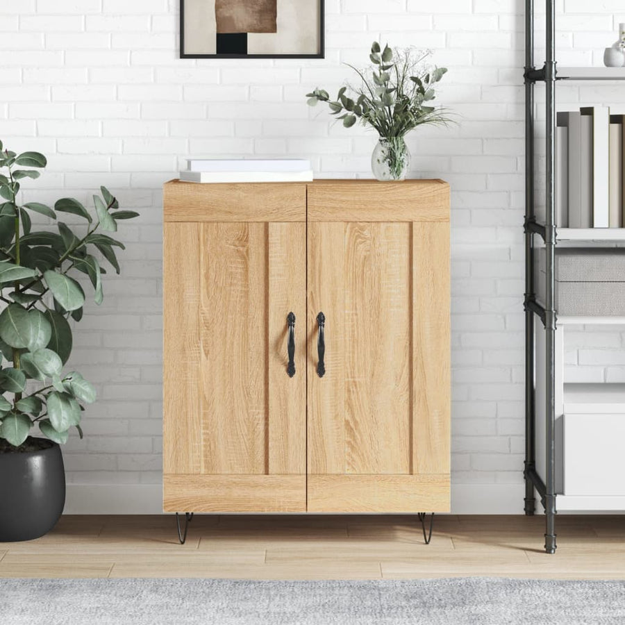Dressoir 69,5X34X90 Cm Bewerkt Hout Kleurig Sonoma eiken