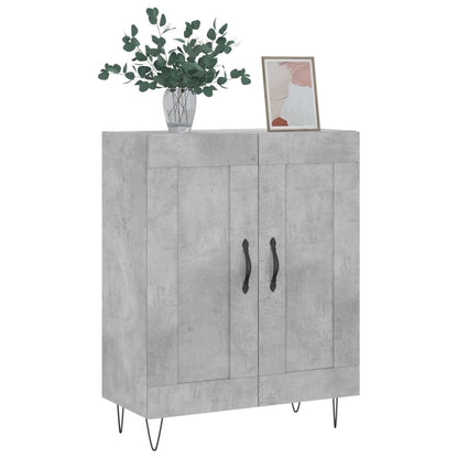Dressoir 69,5X34X90 Cm Bewerkt Hout Betongrijs
