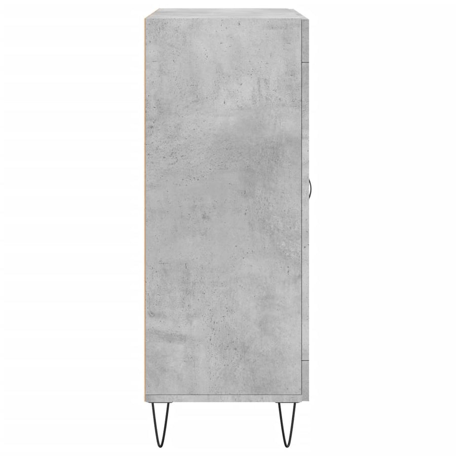 Dressoir 69,5X34X90 Cm Bewerkt Hout Betongrijs