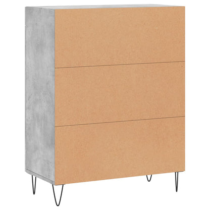 Dressoir 69,5X34X90 Cm Bewerkt Hout Betongrijs
