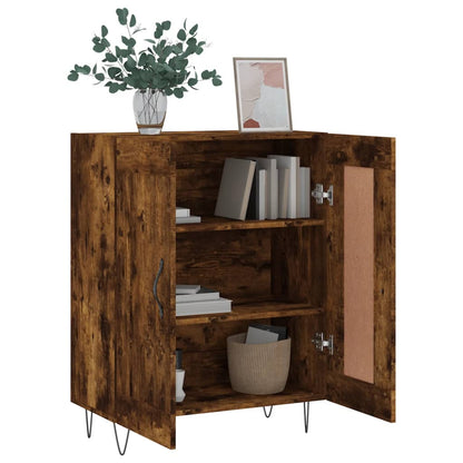 Dressoir 69,5X34X90 Cm Bewerkt Hout Kleurig Gerookt eiken