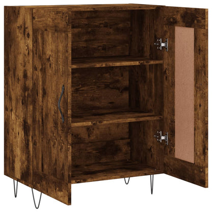 Dressoir 69,5X34X90 Cm Bewerkt Hout Kleurig Gerookt eiken