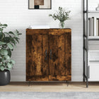 Sideboard 69.5x34x90 cm engineered wood smoked oak-colored