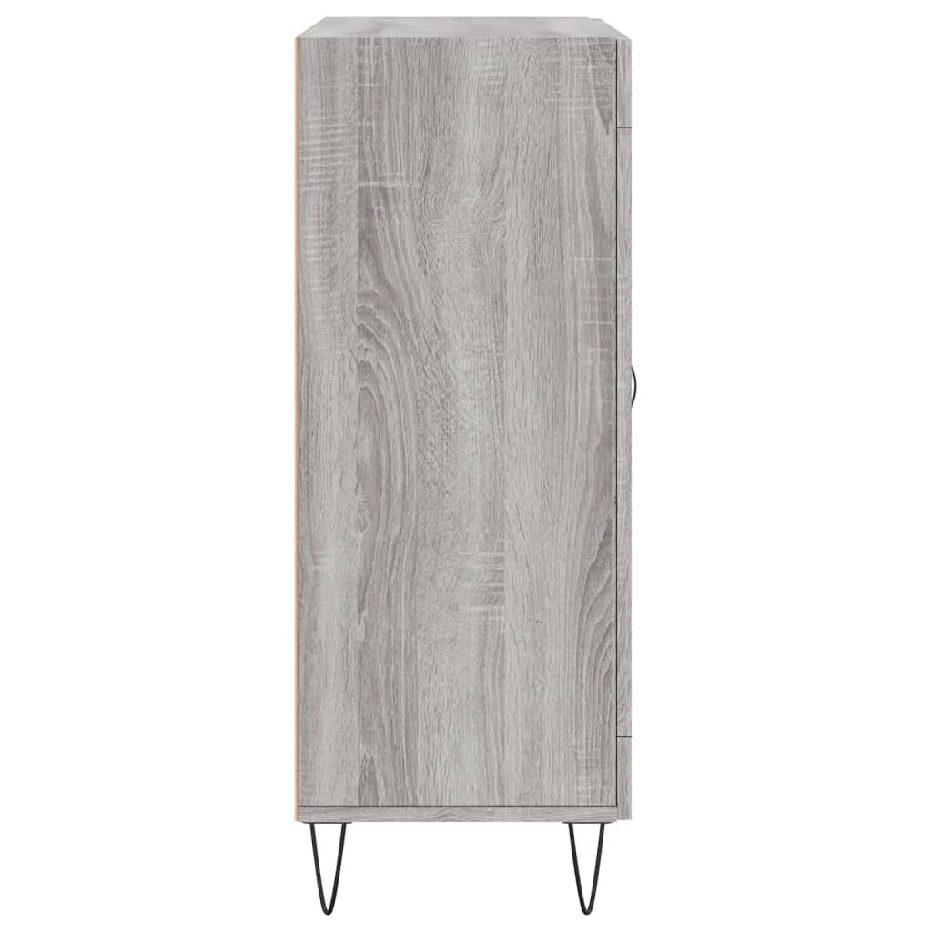 Dressoir 69,5X34X90 Cm Bewerkt Hout Eikenkleurig Grijs sonoma