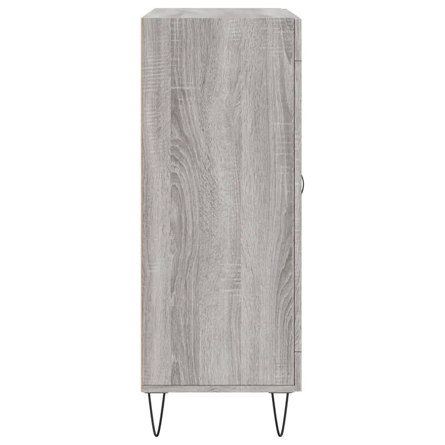 Dressoir 69,5X34X90 Cm Bewerkt Hout Eikenkleurig Grijs sonoma