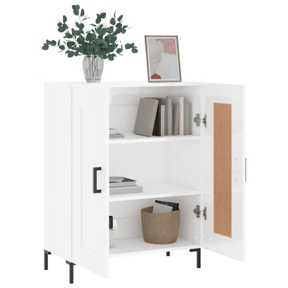 Dressoir 69,5X34X90 Cm Bewerkt Hout Hoogglans Wit