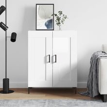 Dressoir 69,5X34X90 Cm Bewerkt Hout Hoogglans Wit