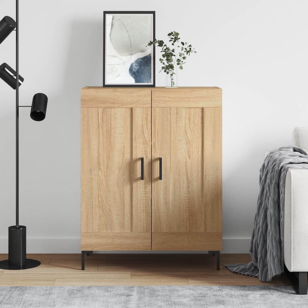 Dressoir 69,5X34X90 Cm Bewerkt Hout Kleurig Sonoma eiken