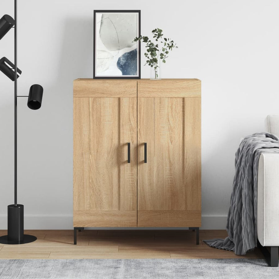 Dressoir 69,5X34X90 Cm Bewerkt Hout Kleurig Sonoma eiken