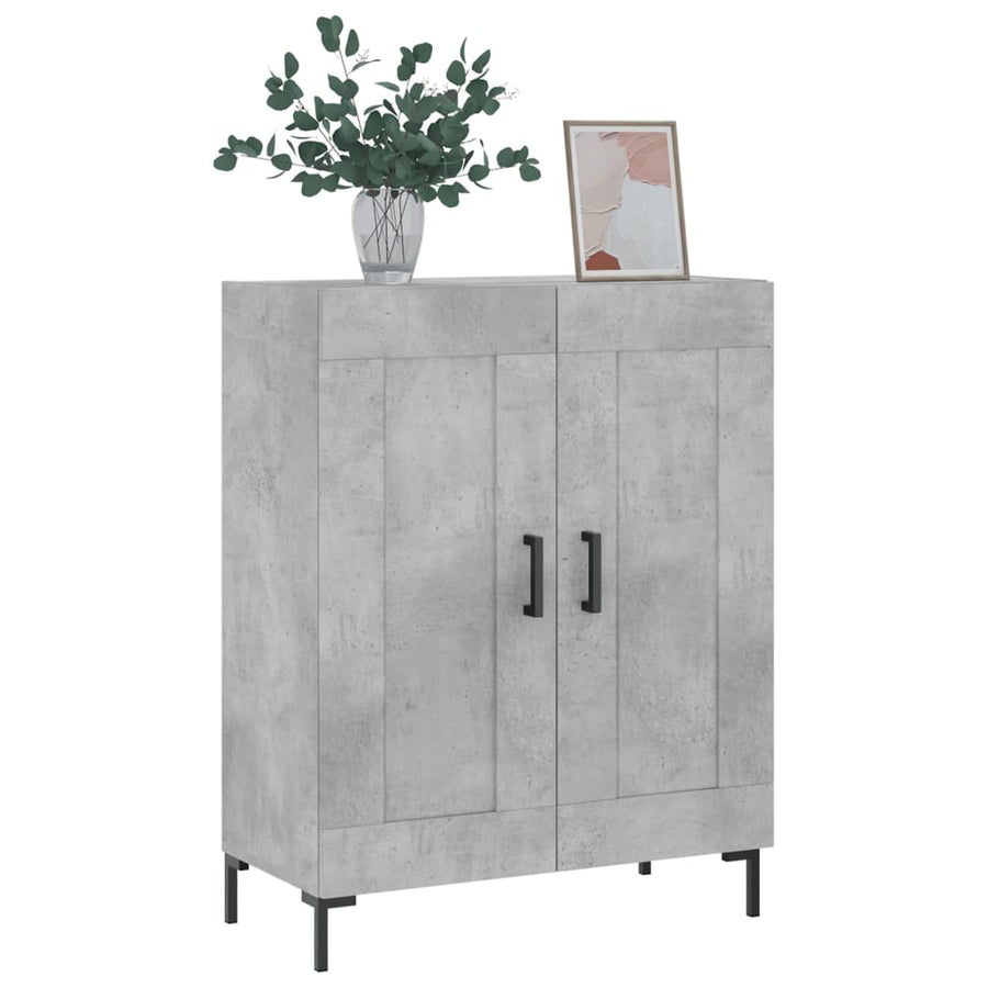 Dressoir 69,5X34X90 Cm Bewerkt Hout Betongrijs