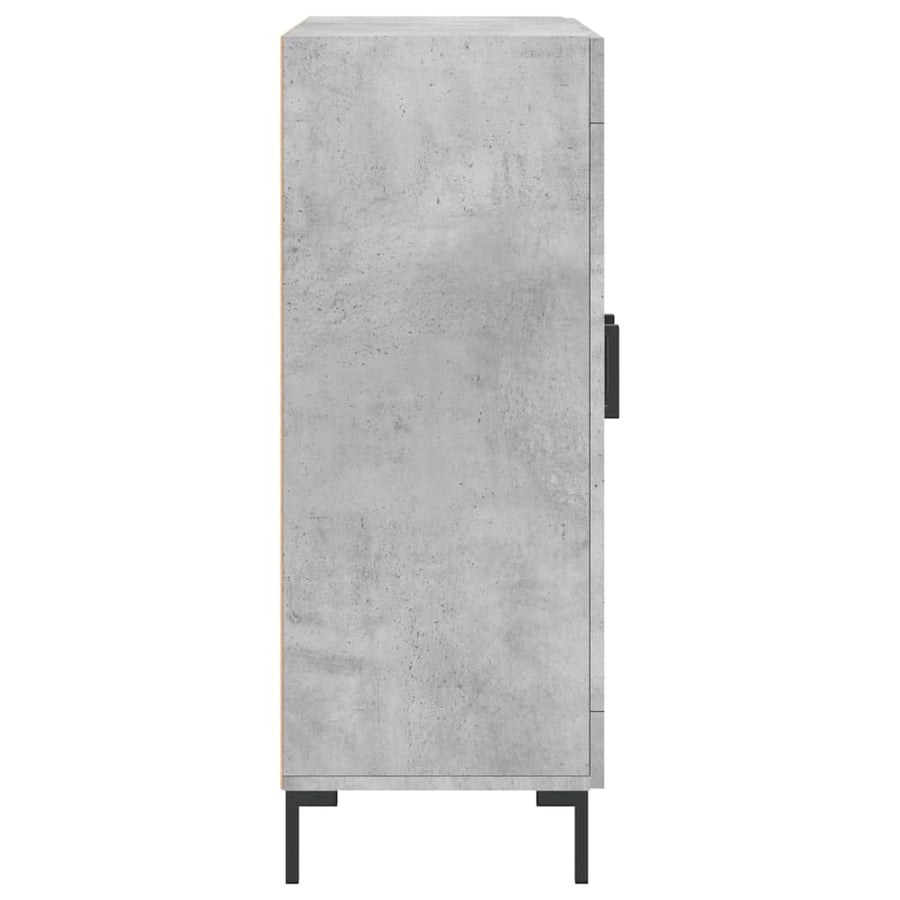 Dressoir 69,5X34X90 Cm Bewerkt Hout Betongrijs