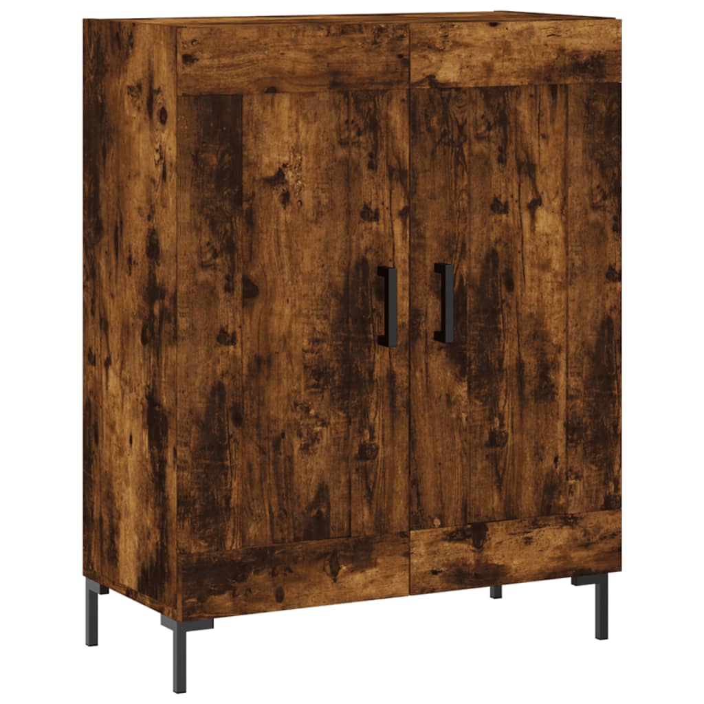 Dressoir 69,5X34X90 Cm Bewerkt Hout Kleurig Gerookt eiken