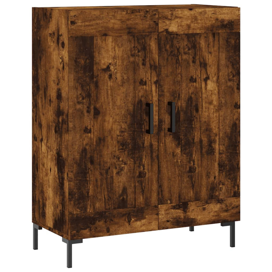 Dressoir 69,5X34X90 Cm Bewerkt Hout Kleurig Gerookt eiken