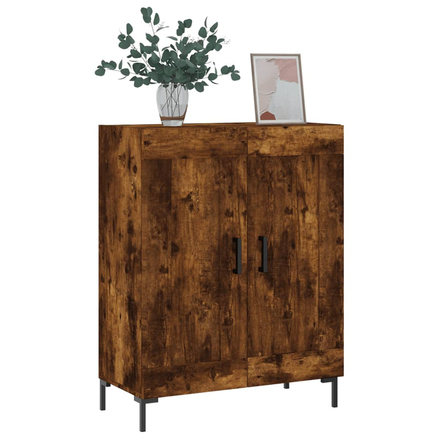 Dressoir 69,5X34X90 Cm Bewerkt Hout Kleurig Gerookt eiken