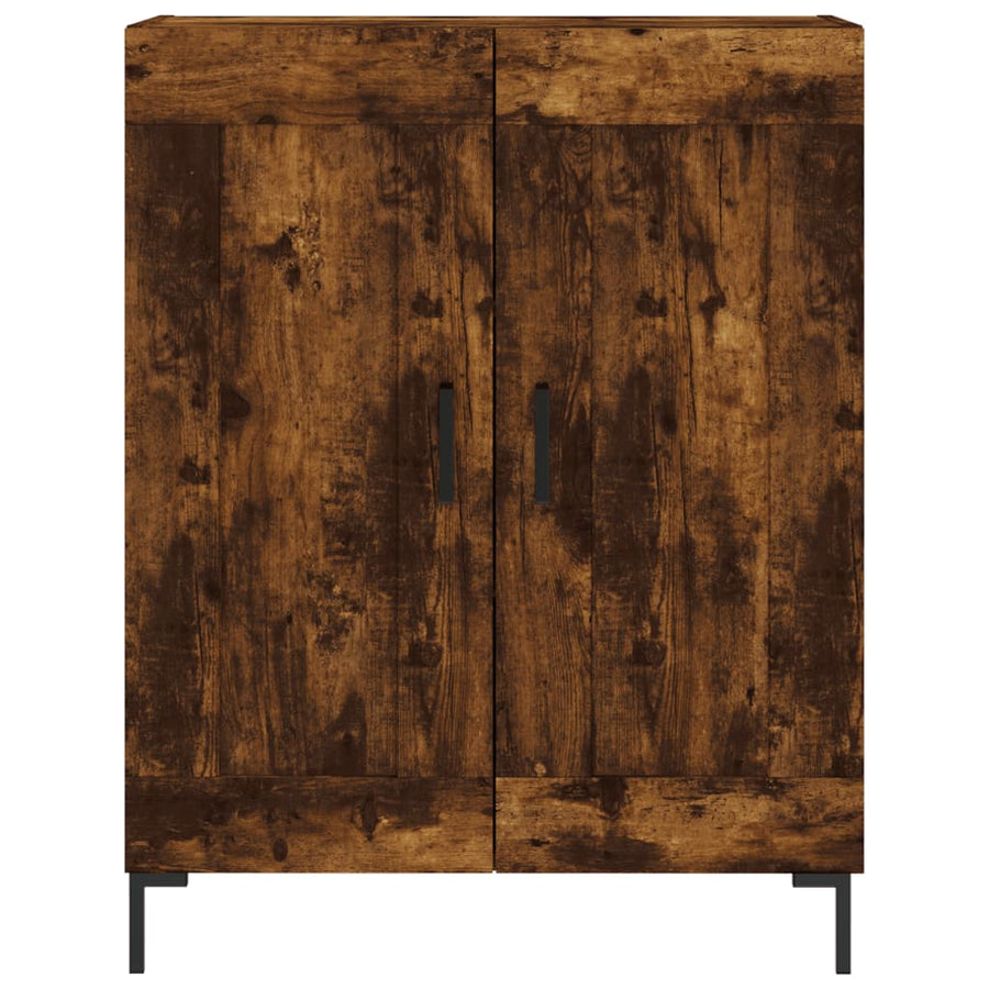 Dressoir 69,5X34X90 Cm Bewerkt Hout Kleurig Gerookt eiken