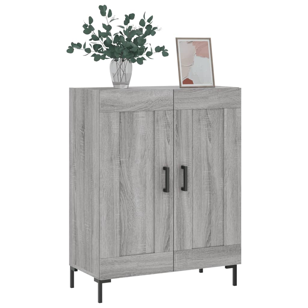Dressoir 69,5X34X90 Cm Bewerkt Hout Grijs Sonoma Eikenkleurig